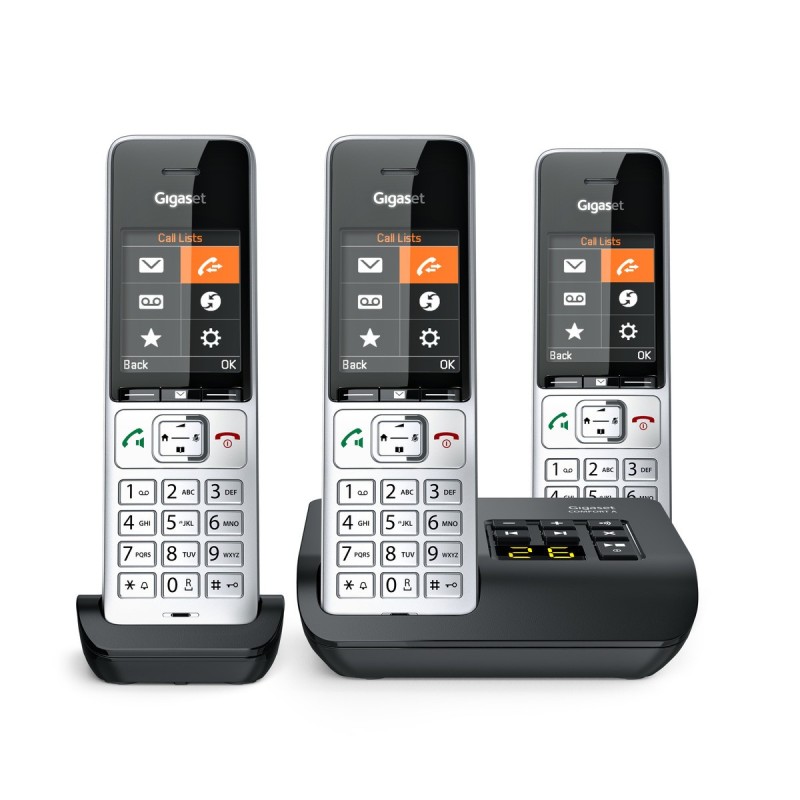 Gigaset Comfort 500A Trio- Schnurlostelefon- Rufnummernanzeige, Anrufbeantworter